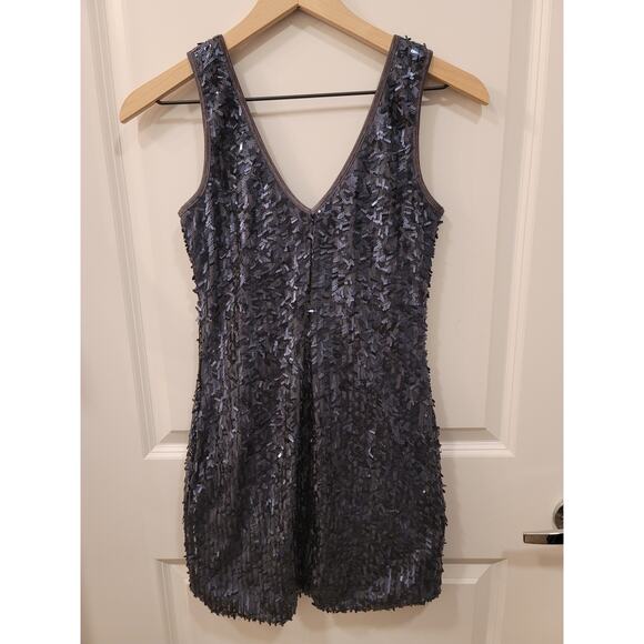 Blue Sequin Mini Dress - Picture 2 of 7